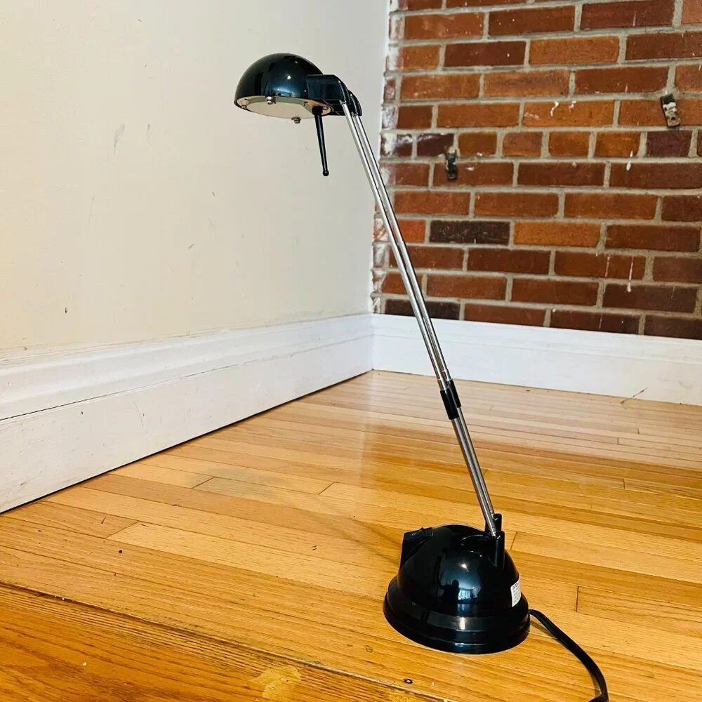 Vintage IKEA Espressivo Black Desk/Table Lamp Adjustable - Works